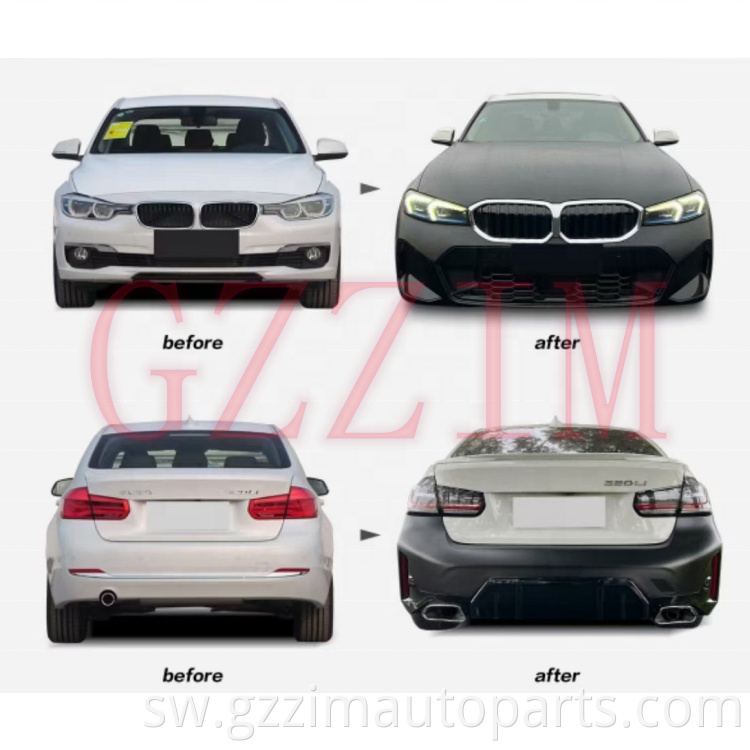 Mbele bumper grille bodykit zamani kwa bodykit mpya kwa bmw f30 f35 2013-2019 3 mfululizo sasisho hadi g20 2023